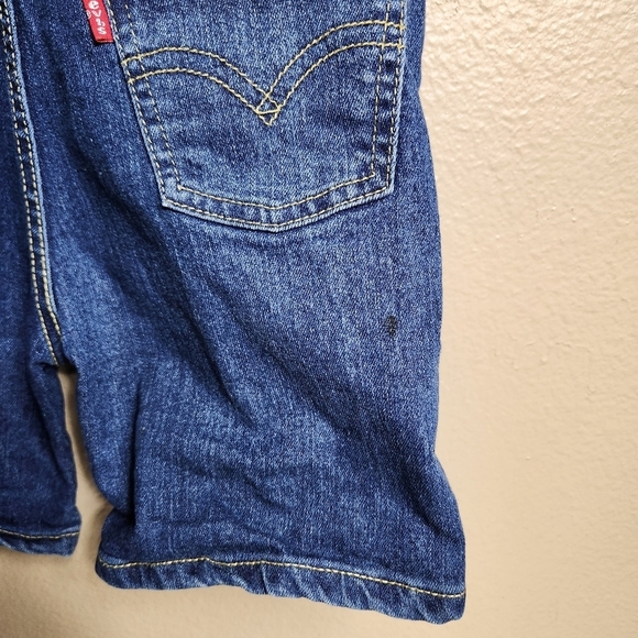Levi's Kids Dark Wash Denim Bib Shortalls-Size 5 - Picture 7 of 11
